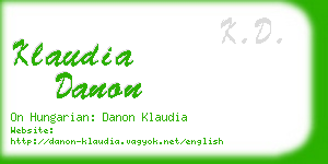 klaudia danon business card